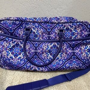 Vera Bradley - Purple Patterned Quilted Lay-flat Travel Bag - Women